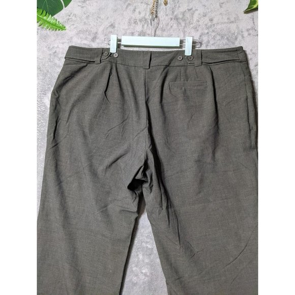 LANE BRYANT Women Dress Pants Solid Green Straight Leg Flat Front SIZE 22 - Picture 6 of 12